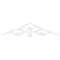 Ekena Millwork Pitch Whitman Architectural Grade PVC Gable Pediment, 60"W x 12 1/2"H x 1"P (5/12) GPP060X013X100WHI - alternate 3